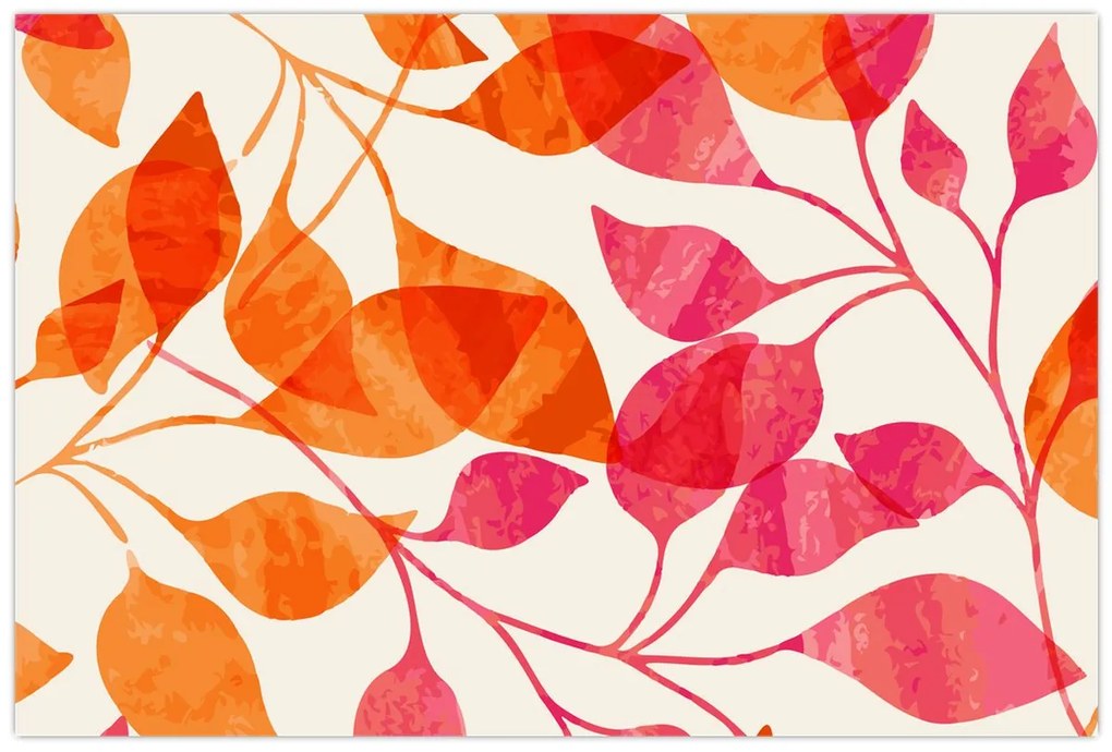 Kép - Narancssárga levelek (90x60 cm)