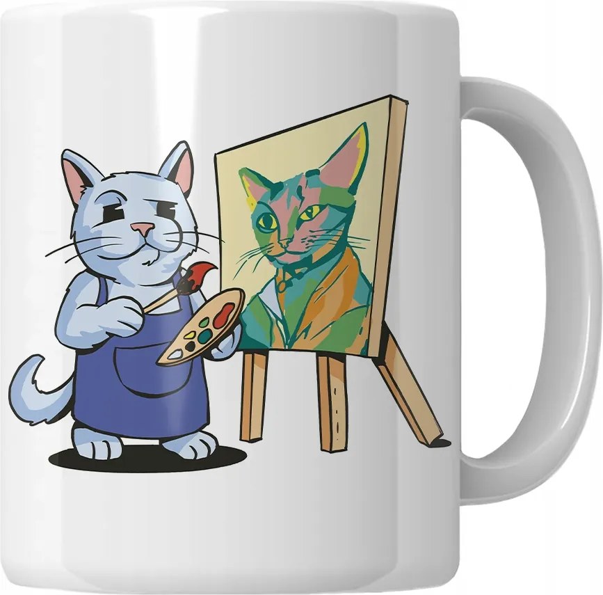 Bögre Macska Festő Ajándék Macska Ajándék