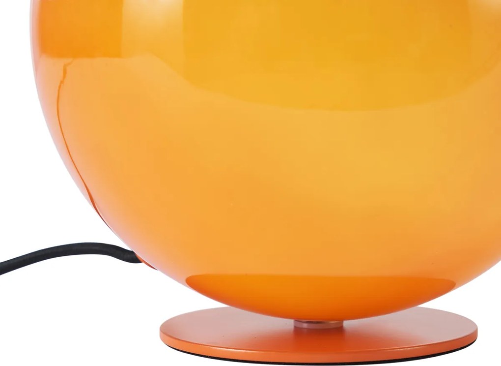 Retro asztali lámpa narancssárga üveggel - Mabel