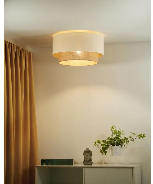 Duolla - Mennyezeti lámpa BOHO 1xE27/15W/230V á. 45 cm bézs/barna