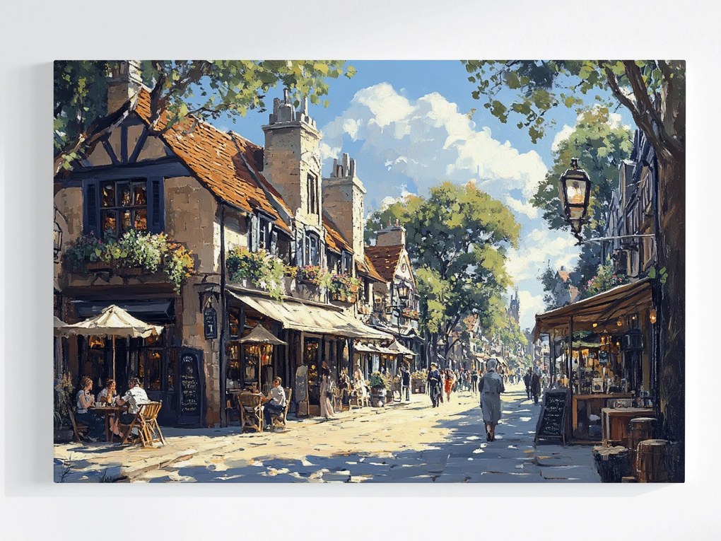 Vászonkép Canvas Város Franciaország Utca Körút Étterem 120x80