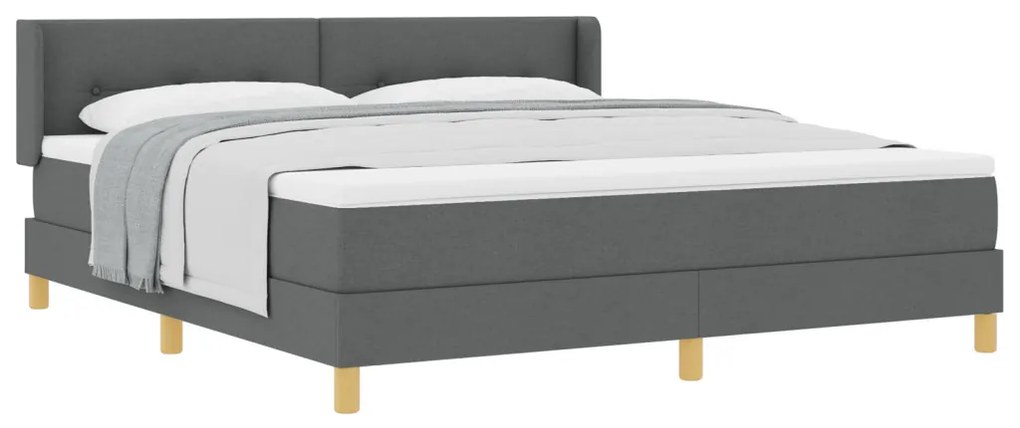 Boxspring ágy matrac, szürke, 180 x 200 cm, szövet