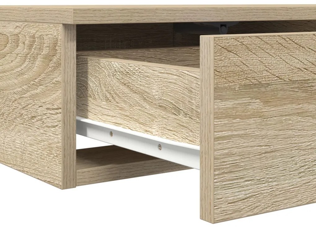 Ágyfiókok fiókkal sonoma tölgy 140 x 36.5 x 16.5 cm Faanyag