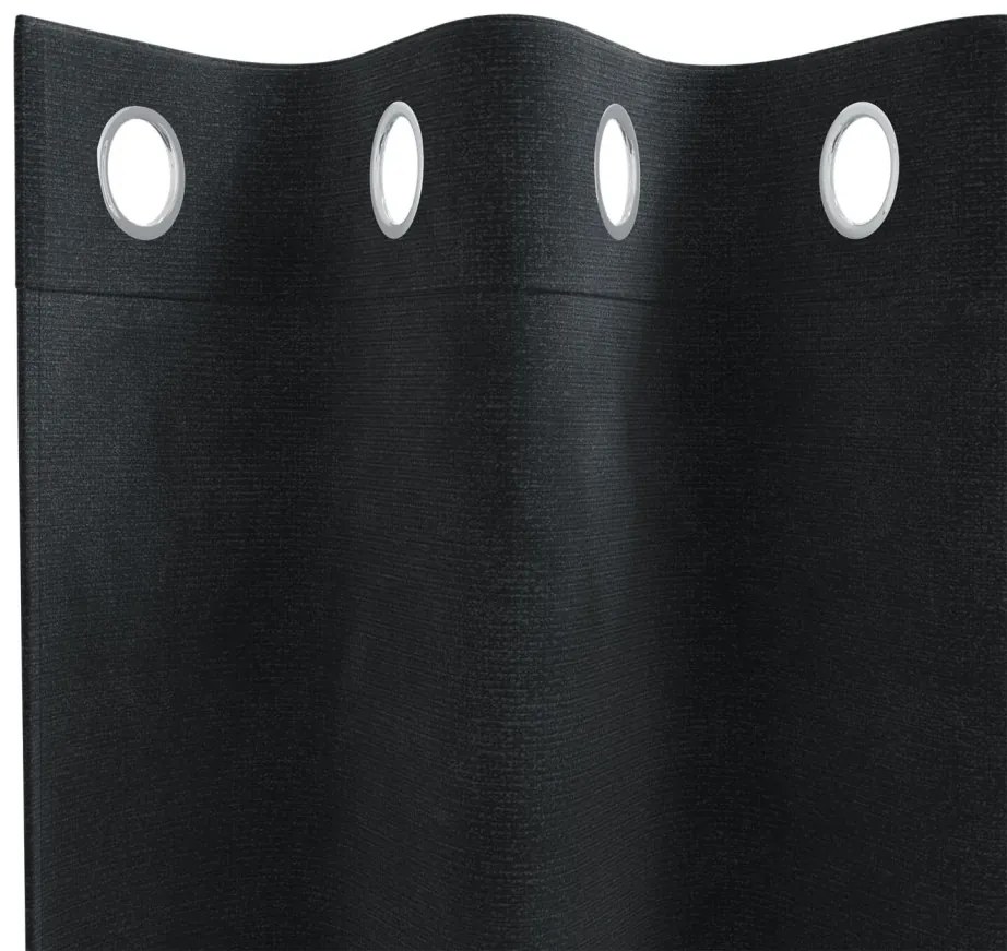 Függönyök függönyökkel 2 pcs Fekete 140 x 140 cm Bársony