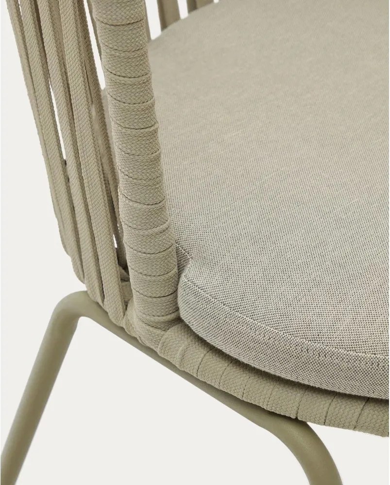 Bézs fém kerti szék Saconca – Kave Home