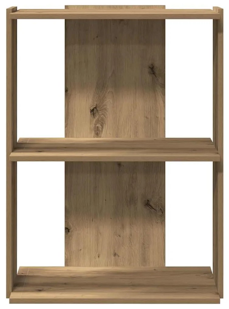 3 szintes kézműves tölgy szerelt fa könyvespolc 60x30x80 cm