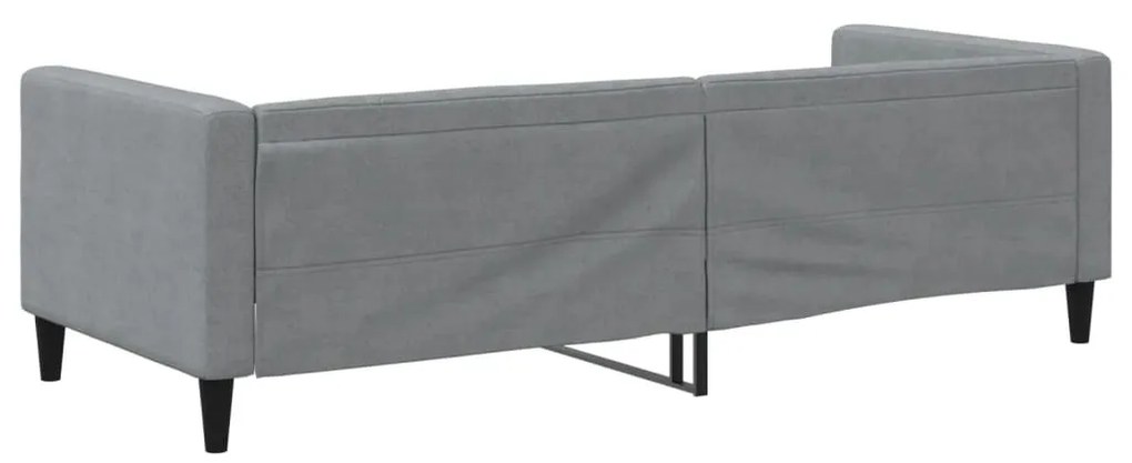 világosszürke szövet kanapéágy 90 x 190 cm