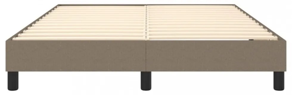 tópszínű szövet rugós ágykeret 140 x 200 cm