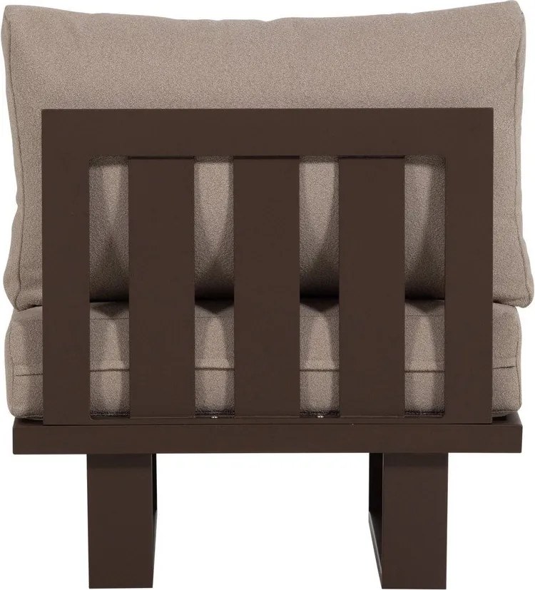 Barna fém-párnázott kerti fotel Bear – WOOOD