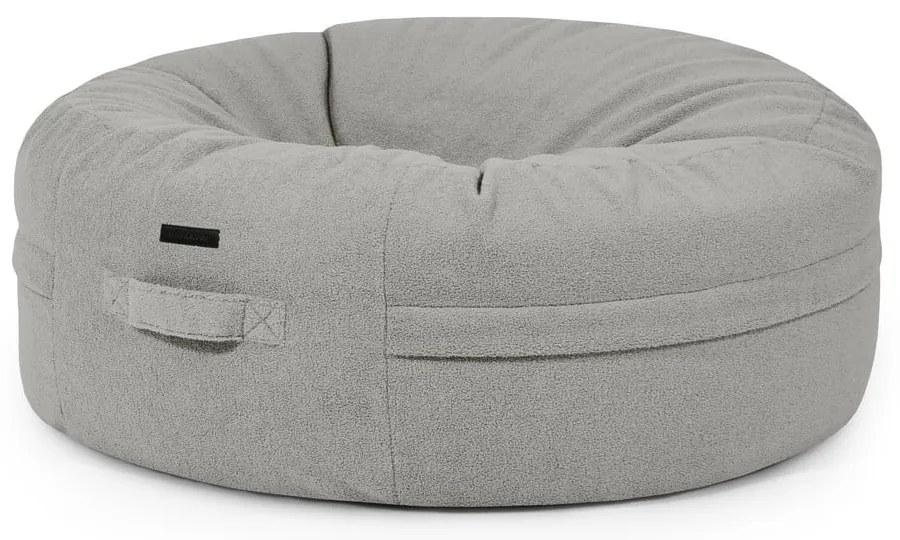 Világosszürke buklé babzsákfotel Roll 135 – SLOWDOWN