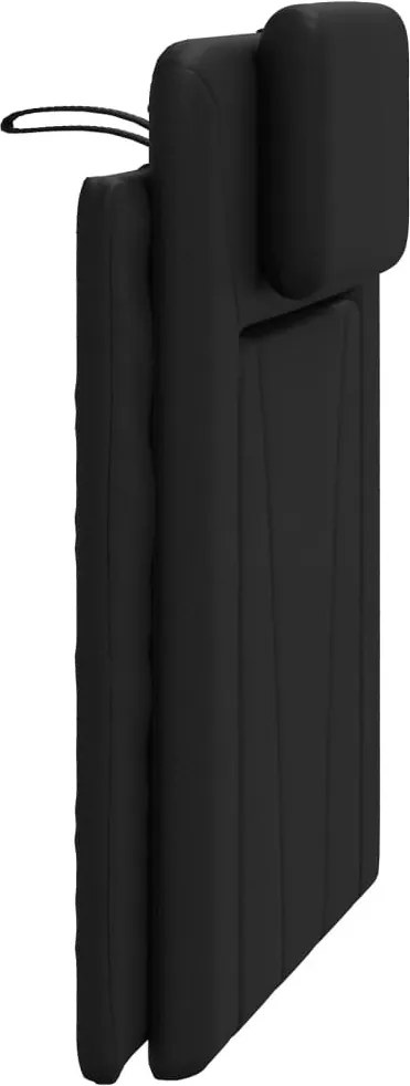 fekete műbőr fejtámla párna Viana 80 cm