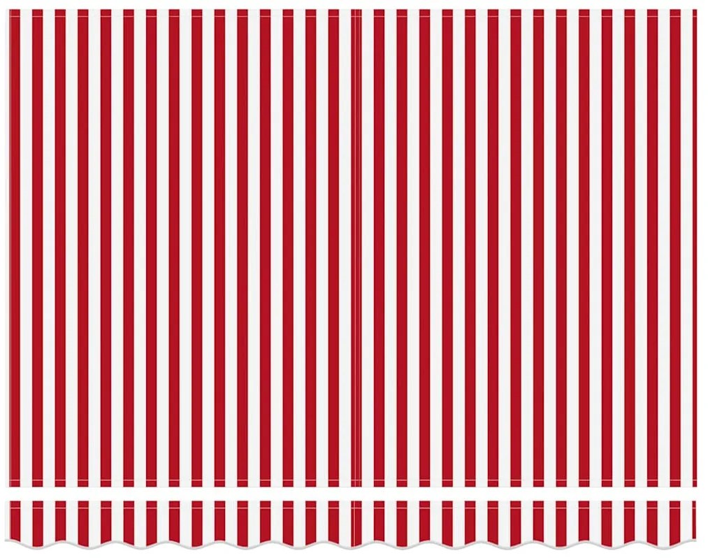 Behúzható napellenző Piros és fehér csíkos 300x250 cm szövet