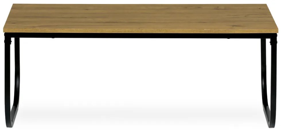 Măsuță De Cafea Culoare Stejar, Picioare De Metal Negre CT-622