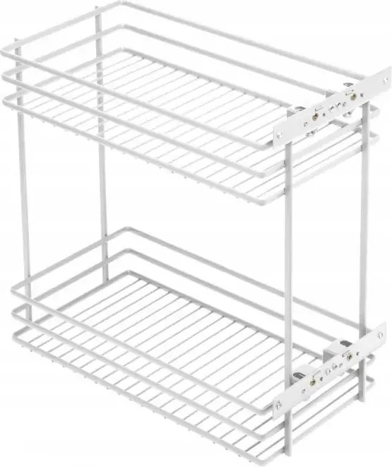 Movix Gtv Oldalsó Drótkosár 250-ES Szekrényhez L+p Vezetősínekkel Fehér