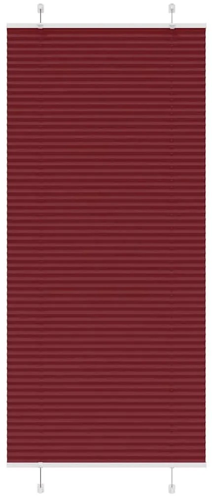 pliszírozott redőny Bordeaux piros 100x200 cm szövetszélesség