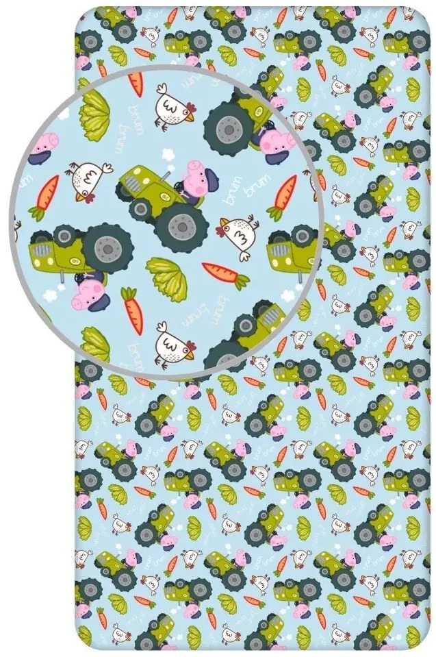 Peppa malac Farming gumis lepedő 90x200 cm