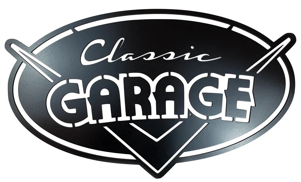Vidám Fal Fából készült fali dekoráció Classic garage fekete