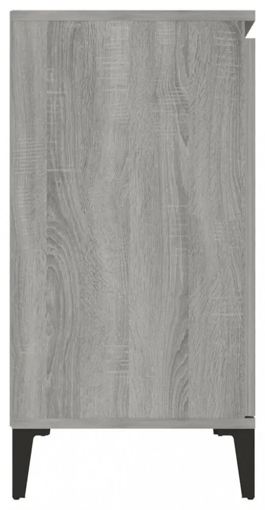 szürke sonoma színű szerelt fa tálalószekrény 102 x 35 x 70 cm