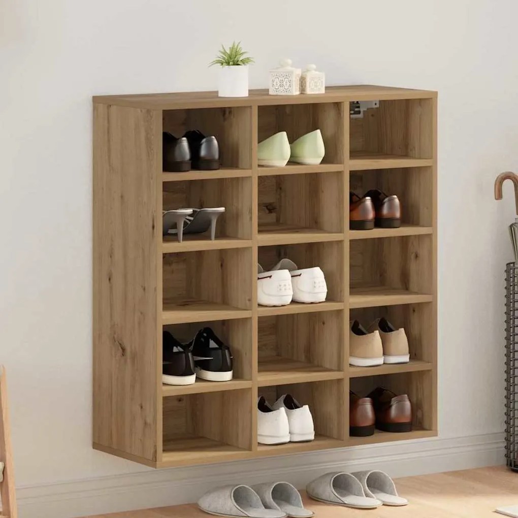 Cipősszekrény kézműves tölgy 77.5 x 30 x 83.5 cm Faanyag