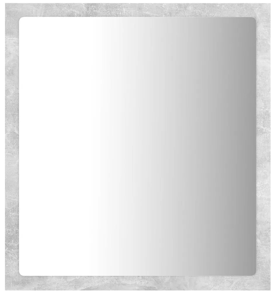 betonszürke akril LED-es fürdőszobatükör 40x8,5x37 cm