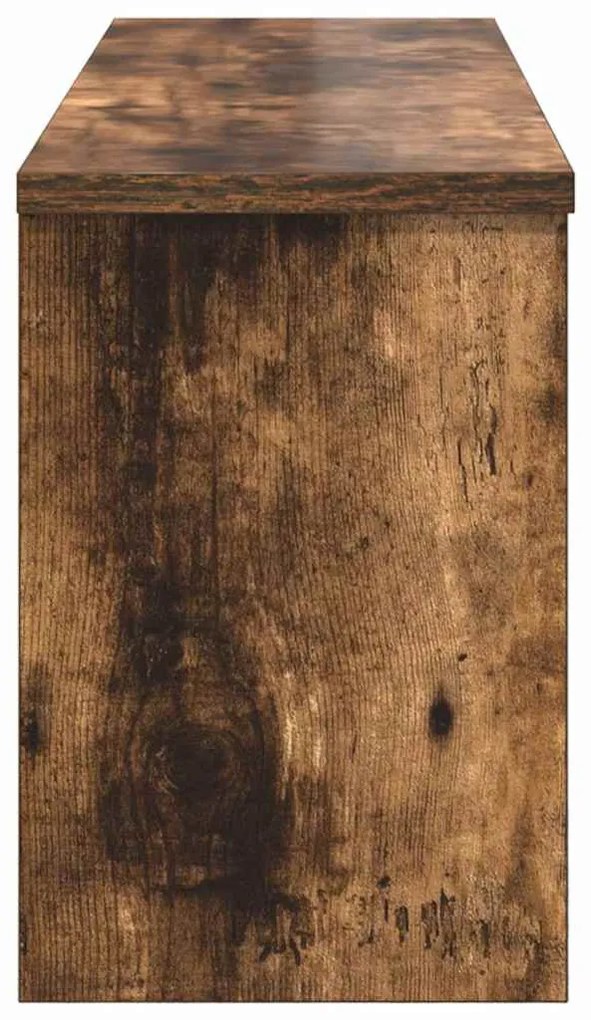 Fali Kabáthorog polcokkal Füstölt tölgy 80 x 20 x 30 cm Faanyag