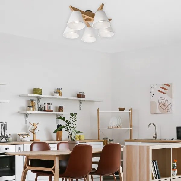 Fali lámpa ANTONIO 5xE14/40W/230V tölgy