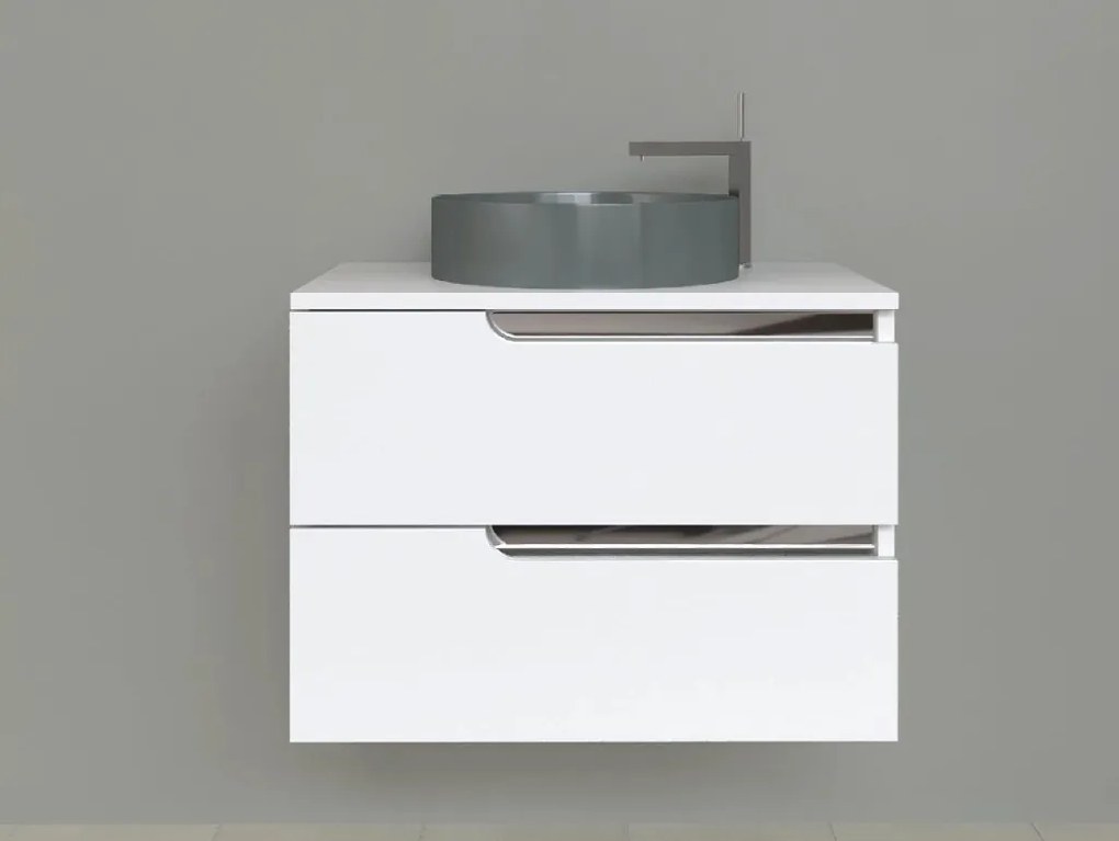 Piramida EURIDIKA fali fürdőszobabútor - mosdópult mosdó nélkül -2 fiókos - 75 x 48 x 53 cm