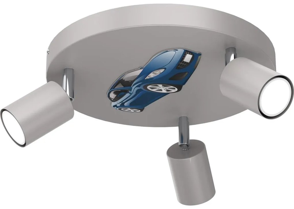 Gyerek spotlámpa FUN 3xGU10/8W/230V szürke/autó