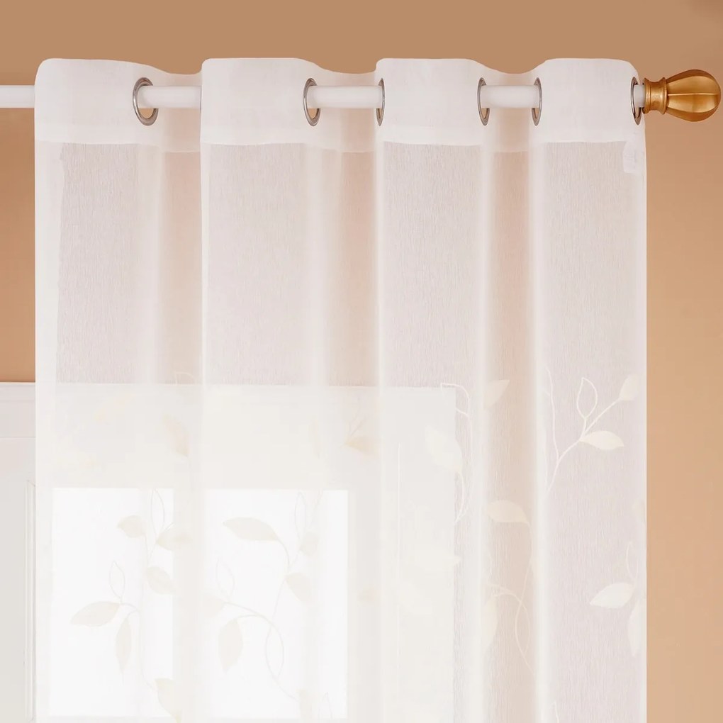 4Home Leaves voile függöny, 150 x 250 cm