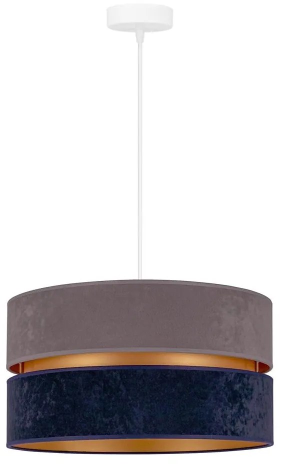 Duolla - Csillár zsinóron DUO 1xE27/15W/230V átm. 40 cm kék