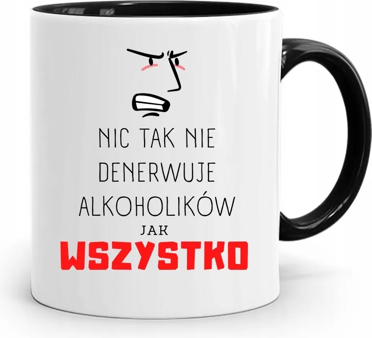 Alkoholista Részegeknek Fekete Ajándék Bögre fényképes nyomtatással