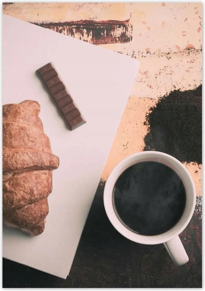 Poszterek 70x100 Reggeli croissant