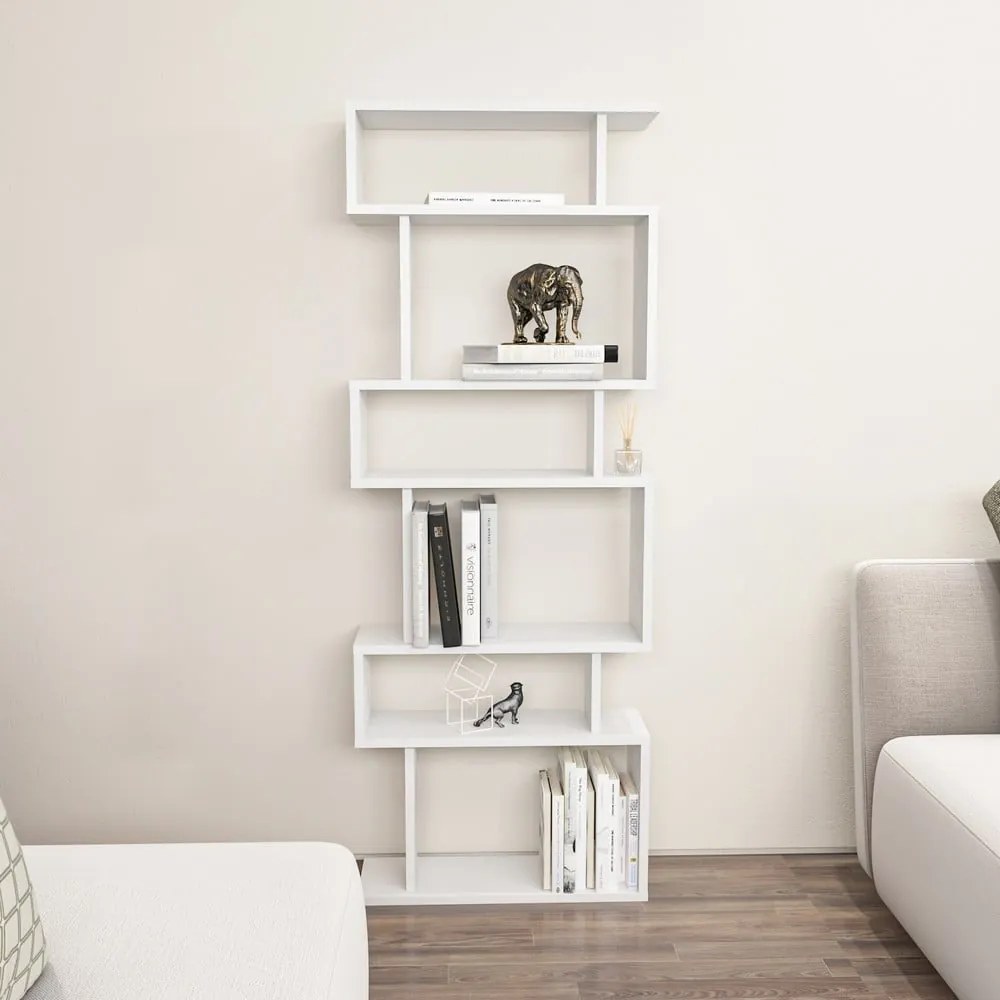 Fehér könyvespolc 60x160 cm Bates – Kalune Design