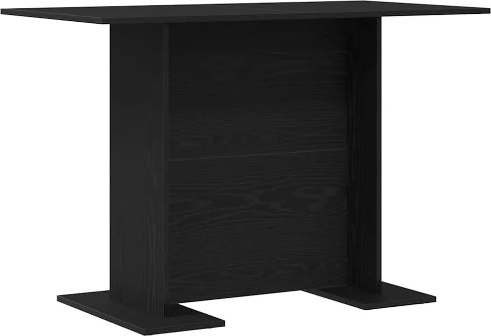 vidaXL Étkezőasztal Musta tammi 110 x 60 x 75 cm Faanyag