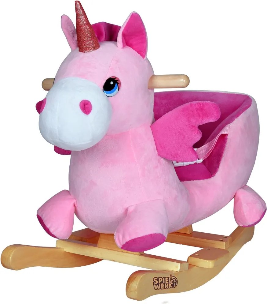 Plüss hintázó állat gyerekeknek hanghatásokkal barna