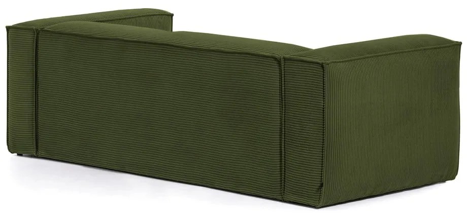 Blok sötétzöld kordbársony kanapé - Kave Home