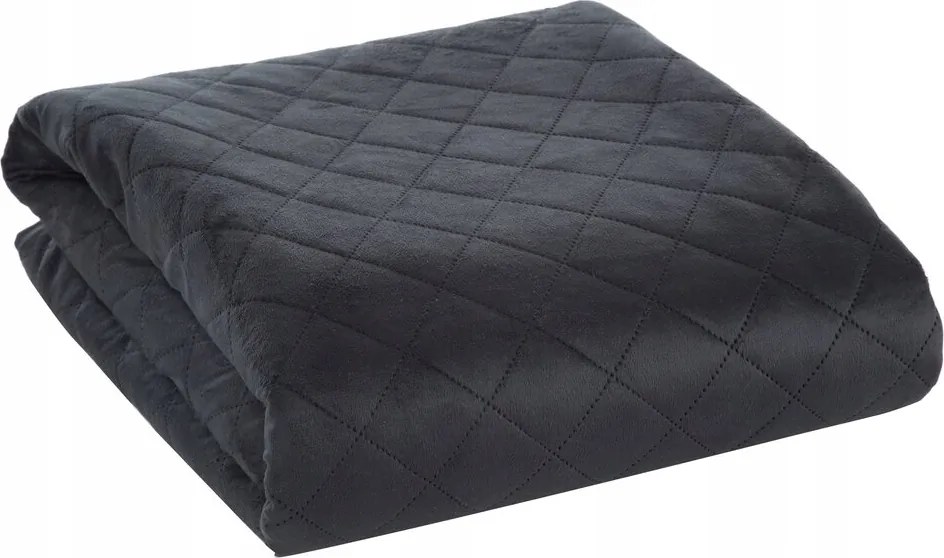 Dekoratív ágytakaró Luiz 170x210 fekete, geometrikus mintával