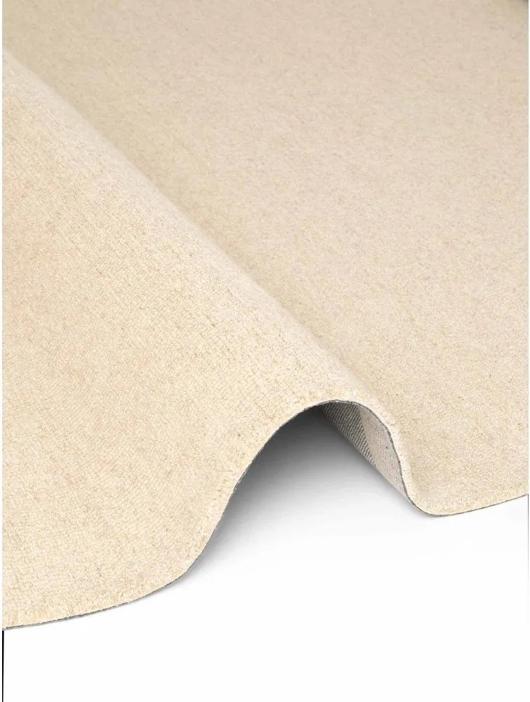 Bézs kézi szövésű gyapjú kerek szőnyeg ø 200 cm Puristic Knots – Elle Decoration