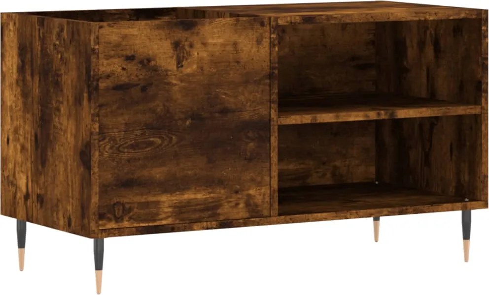vidaXL füstös tölgy színű szerelt fa hanglemezszekrény 85x38x48 cm