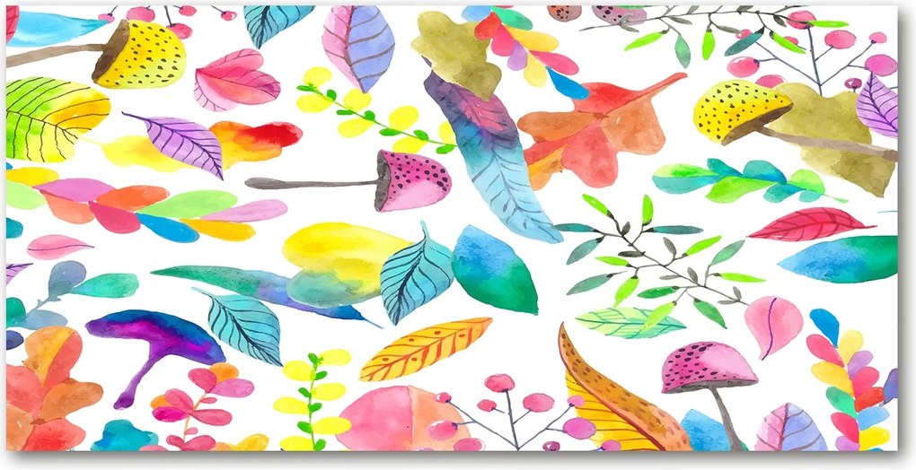 Fotó kép edzett üveg Virágos minta 140x70