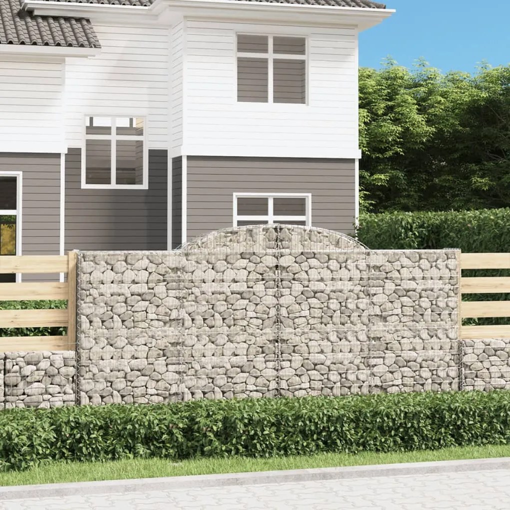 17 db íves horganyzott vas gabion kosár 300x50x140/160 cm