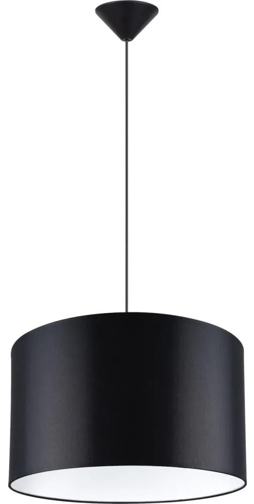 Sollux SL.1406 - Csillár zsinóron NOVA 1xE27/15W/230V átm. 40 cm fekete