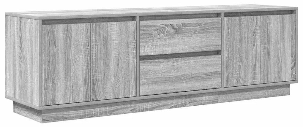 szürke sonoma színű TV-szekrény LED-lámpákkal 160,5x41x50 cm