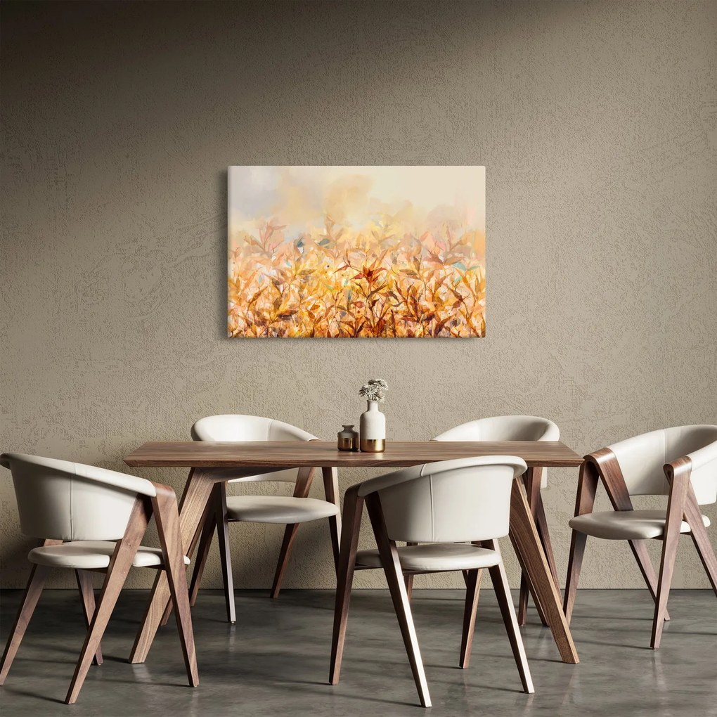 Kép - levelek az ősz színében, olajfestmény (90x60 cm)