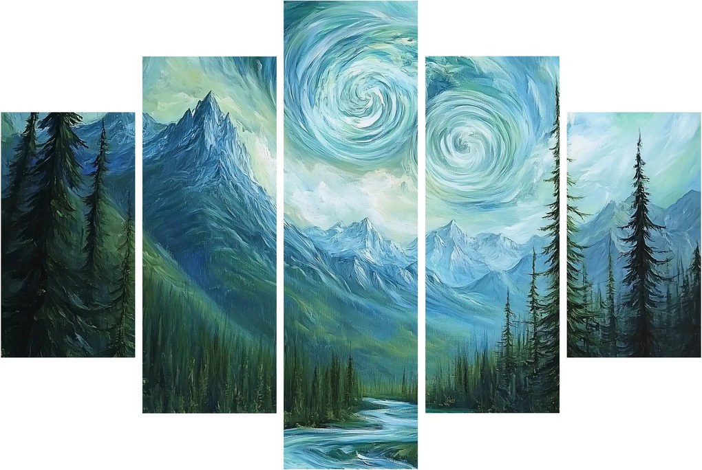 Kép - Táj Van Gogh érintésével (150x105 cm)