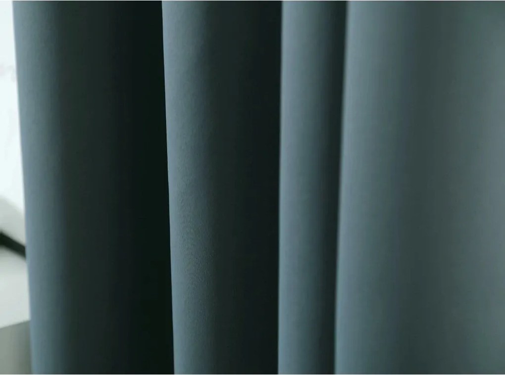 Kék-zöld OXFORD függöny 140x250 cm Felfüggesztés: Fém gyűrűk