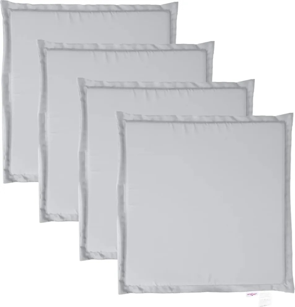 vidaXL 4 db világosszürke négyzet alakú kerti ülőpárna 45 x 45 x 2 cm