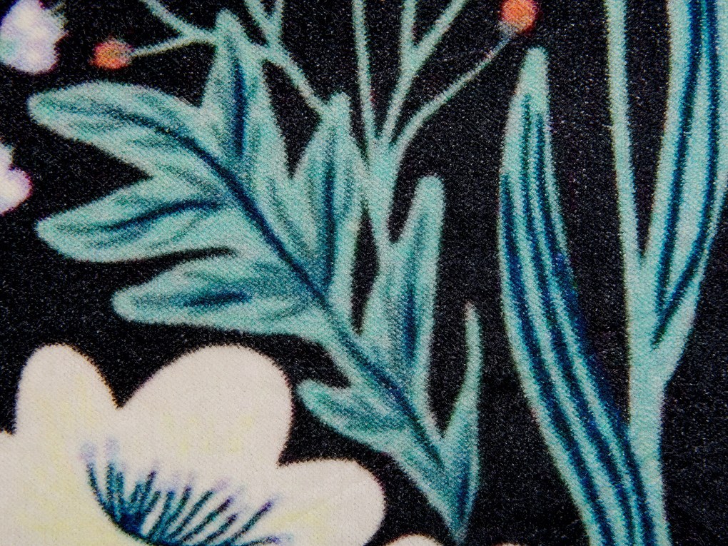 Fekete és zöld bársony díszpárna 45 x 45 cm OSMUNDA Beliani