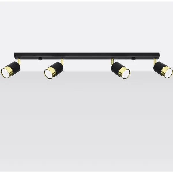 Sollux SL.1072 - Spotlámpa NERO 4xGU10/40W/230V fekete/arany