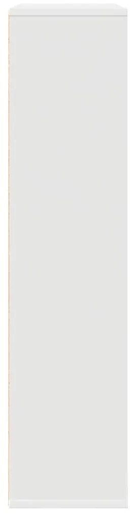 fehér szerelt fa könyvespolc 89x24x101,5 cm